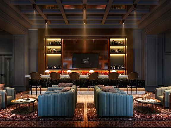 Private resident bar and club room