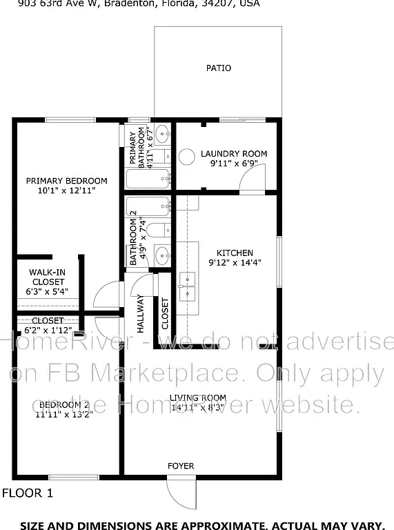2 bed, 2.0 bath, 972 sqft, $1,350 — Photo 3
