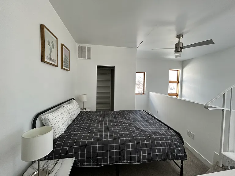 Bedroom with walk-in closet