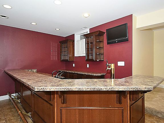 Wet bar in the basement