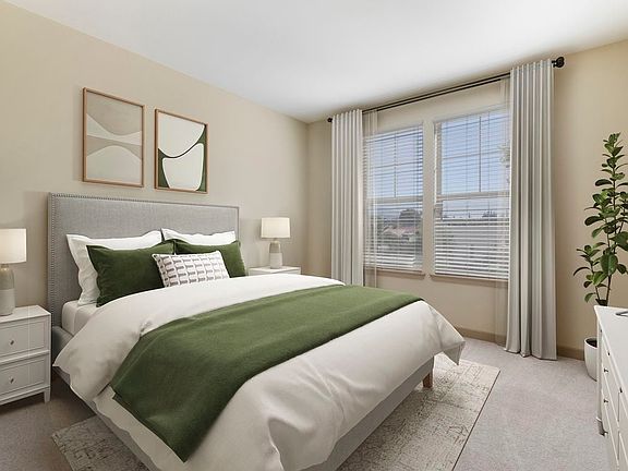 Updated Finishes bedroom with carpet