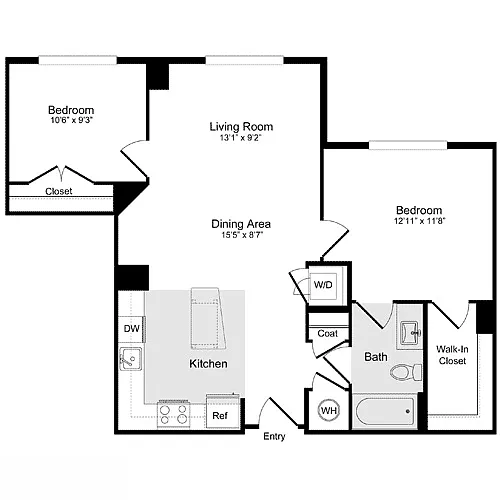 Floor plan B-5 2X1