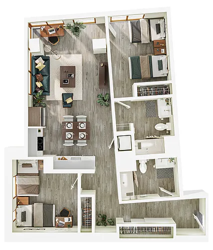 Floor plan 2BR/2B - Deluxe - B9
