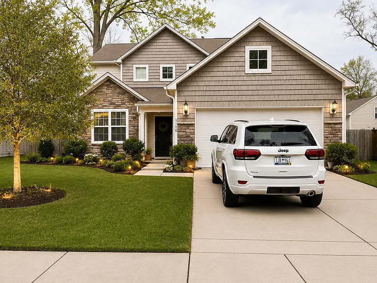 Great 2 car garage w/ plenty of parking or room to play