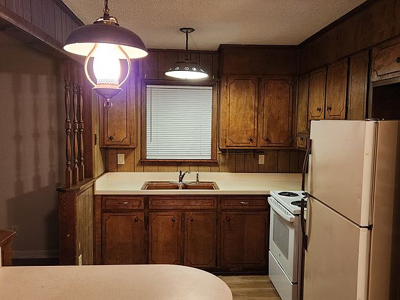 View of kitchen from living room