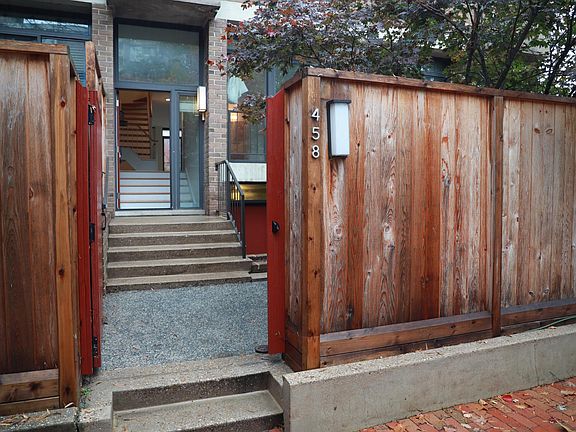 Private front entrance with patio