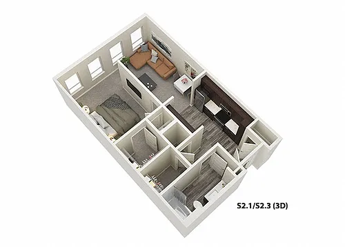 Floor plan Studio (S2)