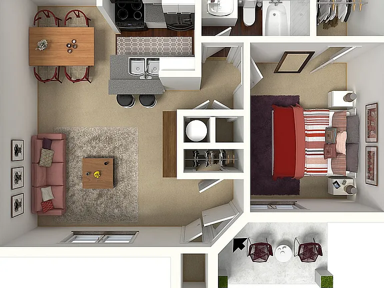 One Bed, One Bath | 700 sq ft | Antero Apartments in Colorado Springs One Bed, One Bath | 700 sq ft | Antero Apartments in Colorado Springs