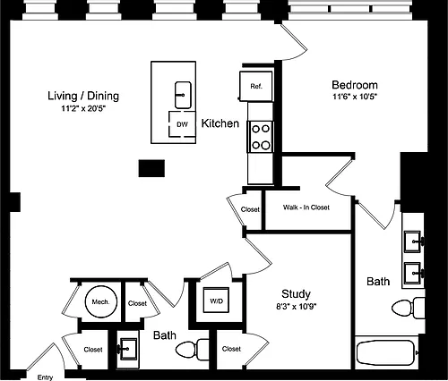 Floor plan D1D