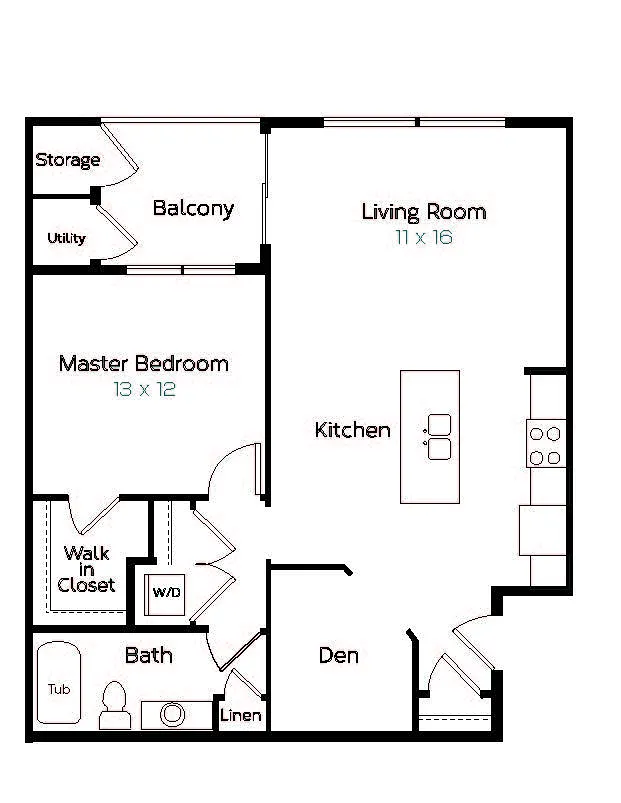 Floor plan 1B