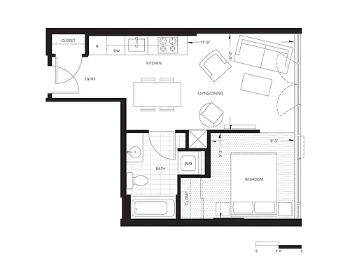 Floor plan 1X1 - A