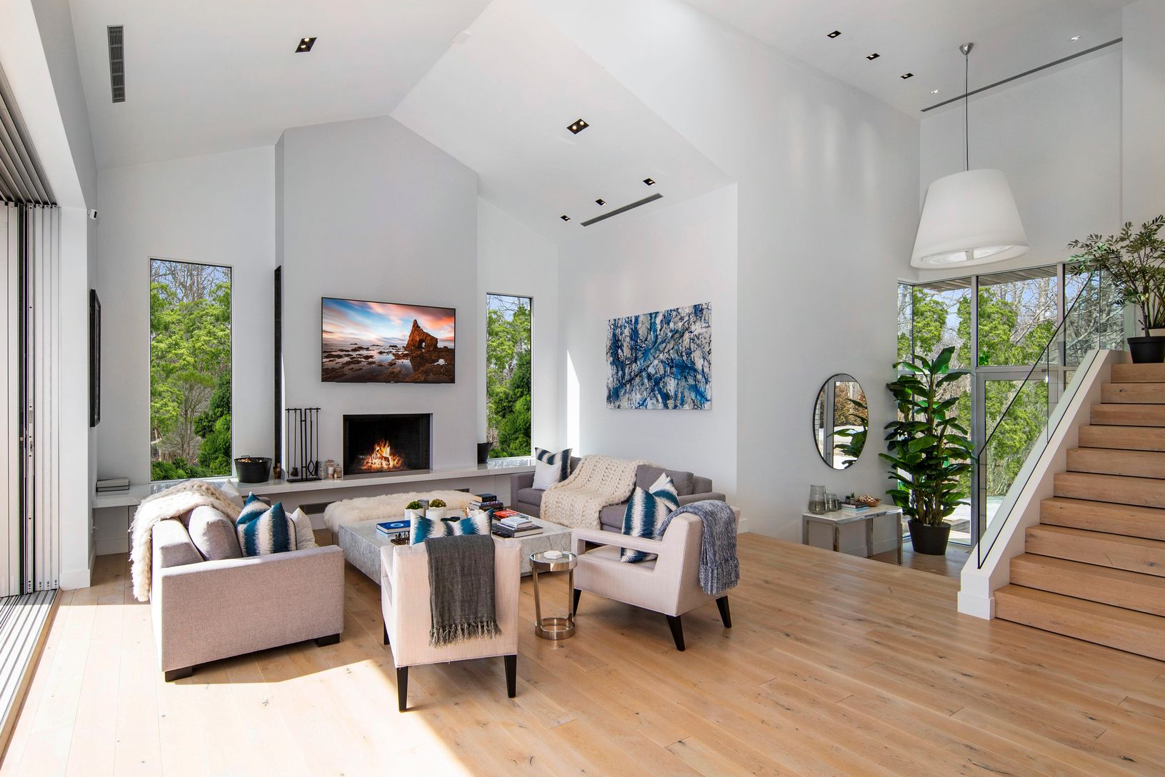  Great Room with soaring ceilings opens to  all levels