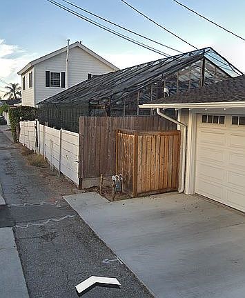 Alley view looking South