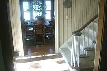 Beautiful entry and formal diningroom with built-ins