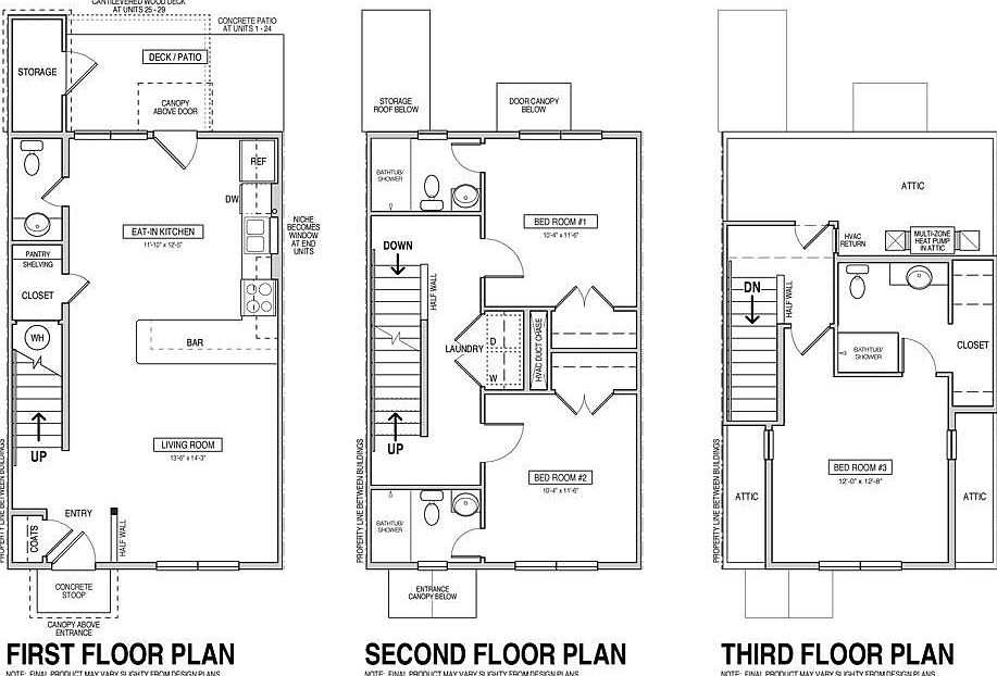 Floor Plan of Townhome