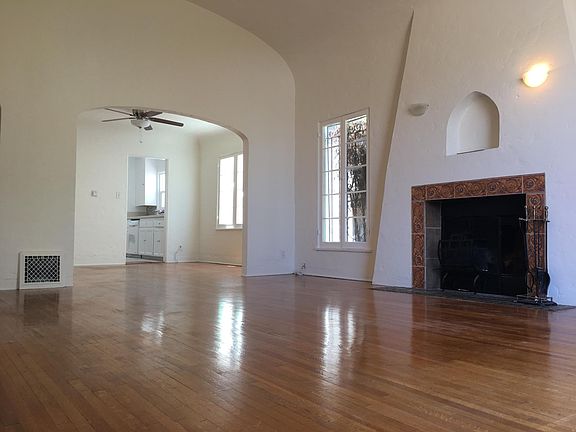Living room with fireplace
