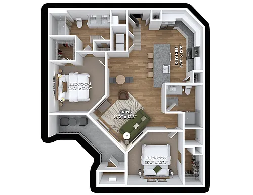 Floor plan B3b