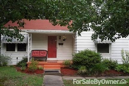 House, July '14, porch painted
						:
						Note: Awnings left unpainted, may be removed or painted to suit new owners.