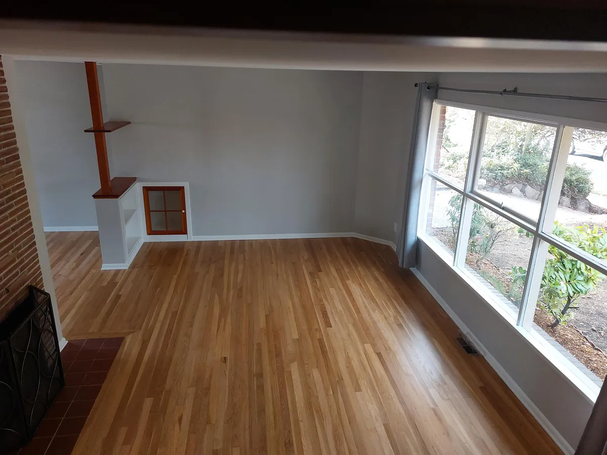 Living room with beautiful hardwood floors - 8008 40th Ave NE
