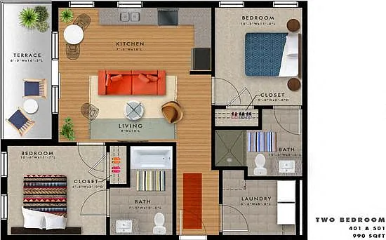 Floor plan 2 B2-A
