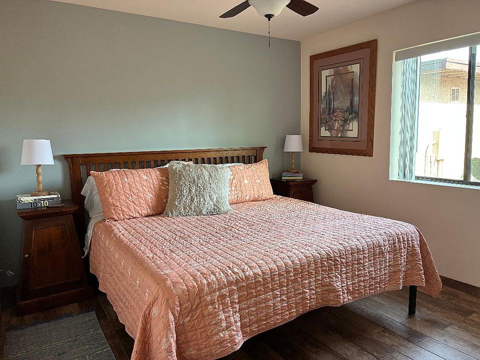 Bedroom with king bed.