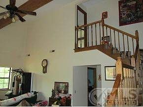 Family room w/ vaulted ceiling