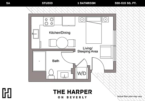Floor plan Plan SA - Studio