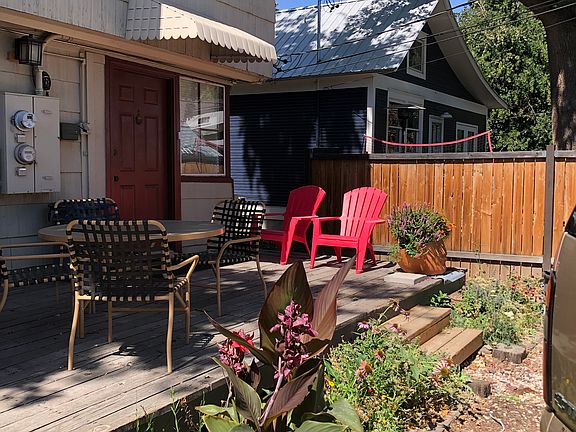Backyard shared deck