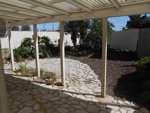 Exclusive use backyard with partial shaded area