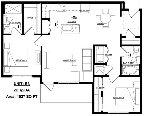 Floor plan B3