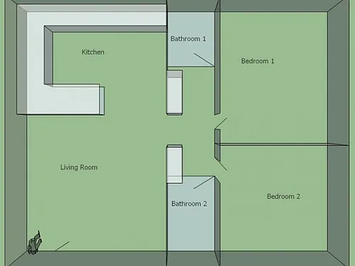 Floor plan 2 Bed 2 Bath