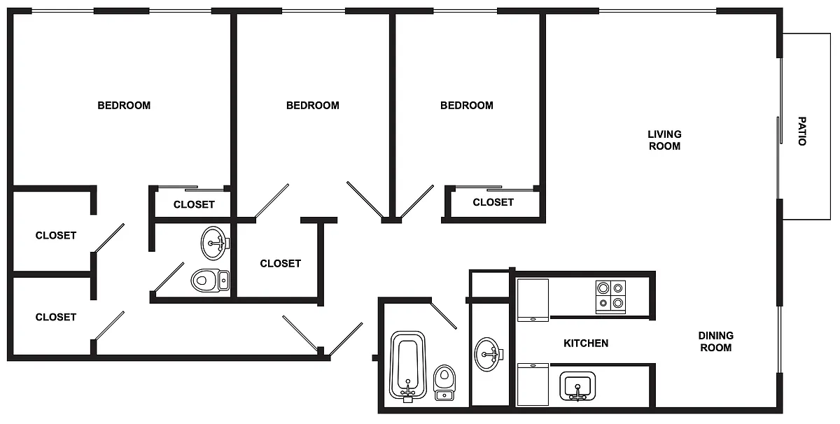 Floor plan 3X15