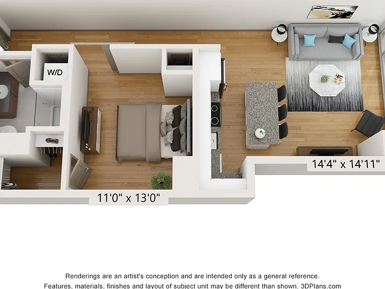 1 Bedroom 748sf 1 Bedroom 748sf