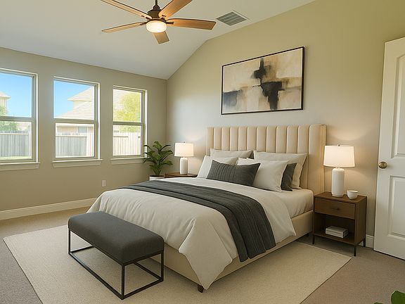 Primary bedroom/staged photo