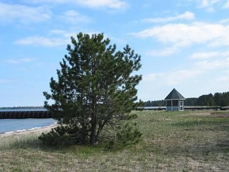 Gazebo on sand beach
