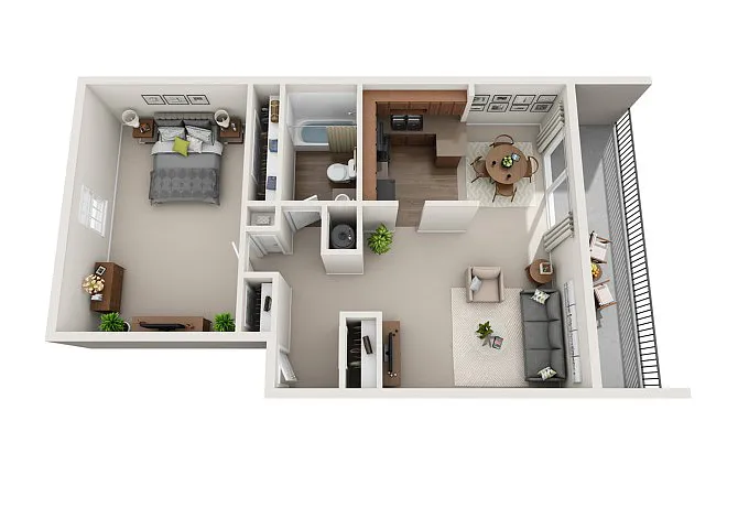 Floor plan 1 BED 1 BATH
