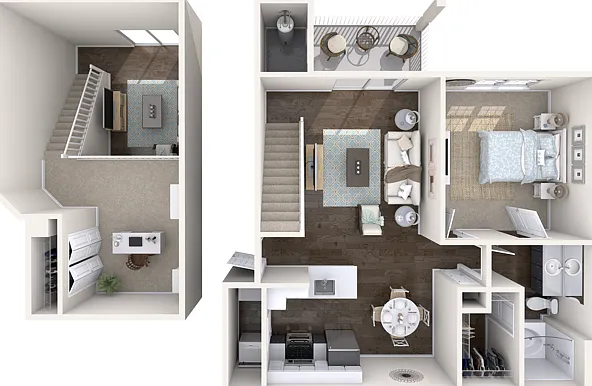 One Bedroom One Bath (957 SF) One Bedroom One Bath (957 SF)