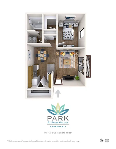 Floor plan 1X1 A