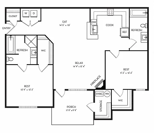 Floor plan The Ledge Stone