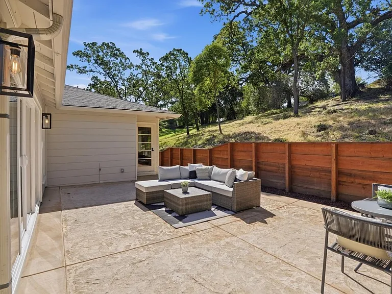 Backyard leads to open space