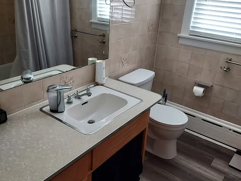 Recently refurbished bathroom.