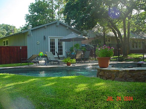 pool and pool house