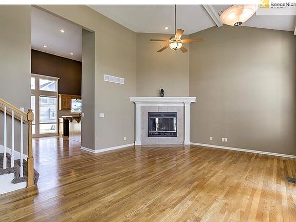 Wood burning fireplace in Living Room.
