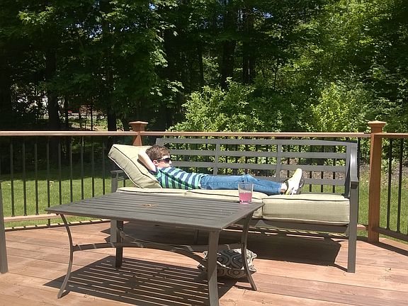 Ipe wood deck on back