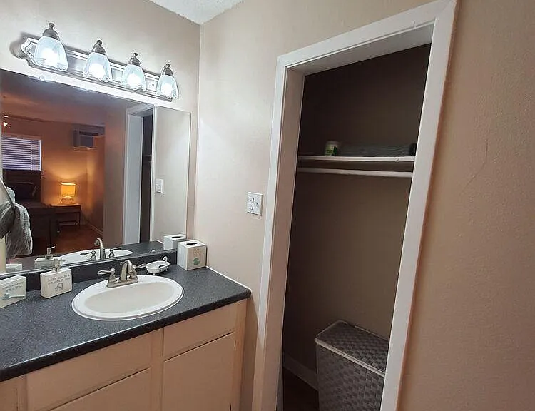 Vanity and closet