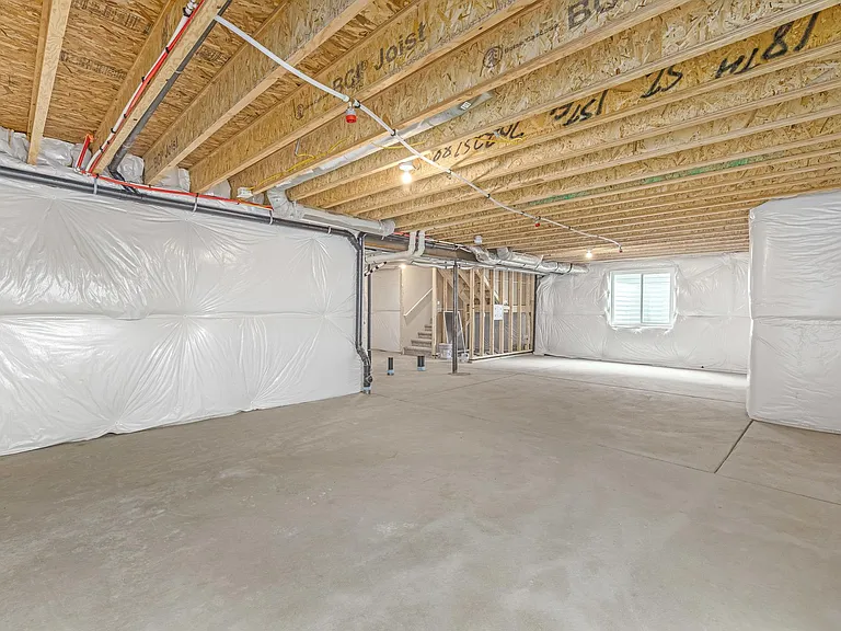 Unfinished basement for plenty of storage