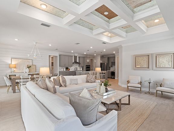Spacious gathering room with optional tray ceiling
