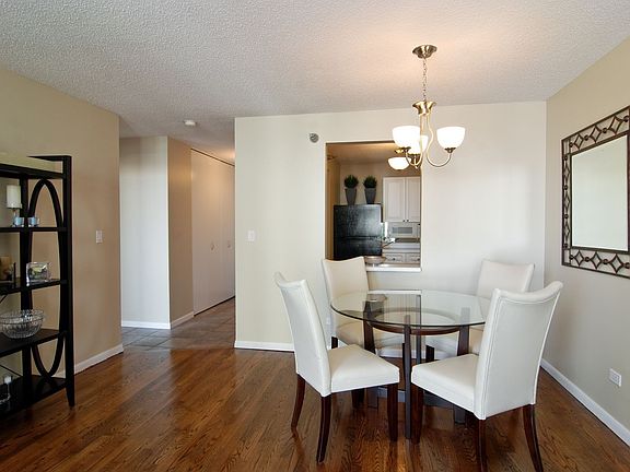 Dinning Room with Brushed Nickel Chandelier 