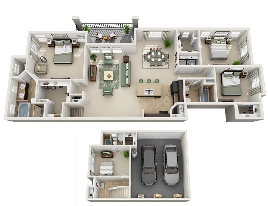 Floor plan D1 - Atlanta
