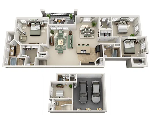 Floor plan D1 - Atlanta
